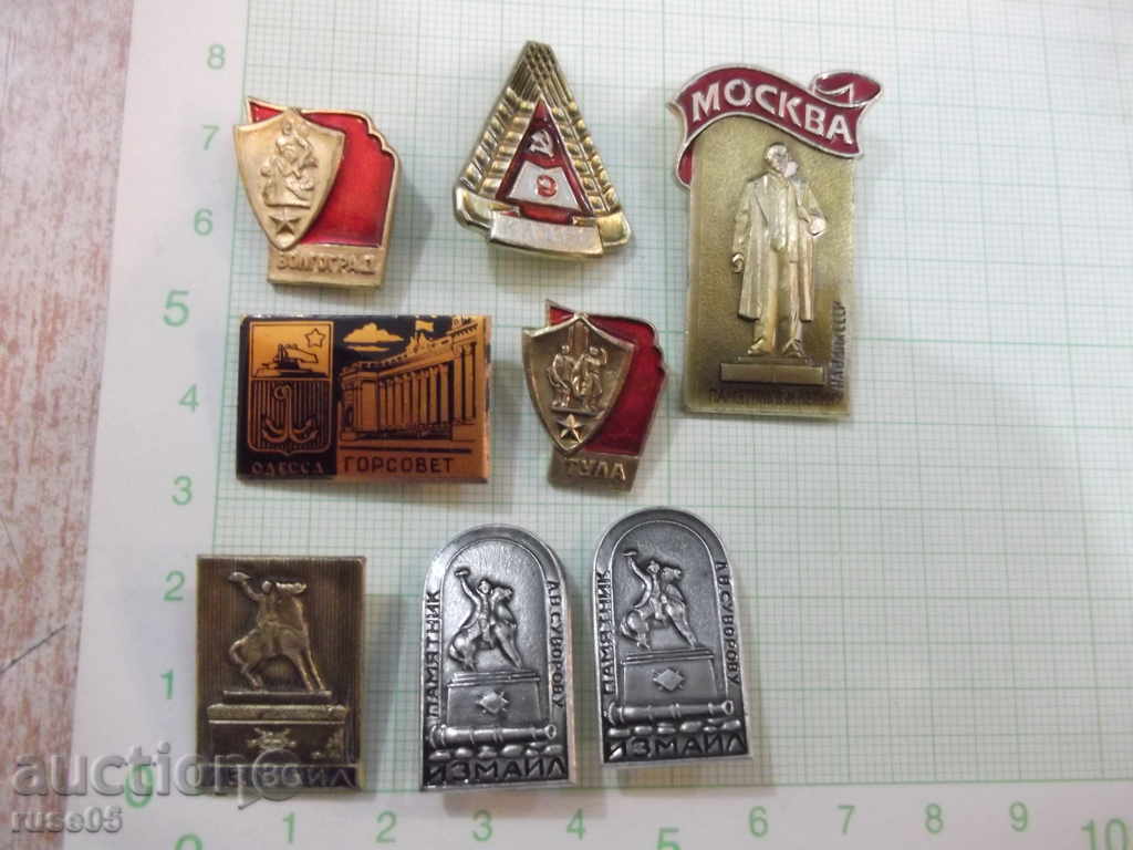 Lot de 8. insigne sovietice
