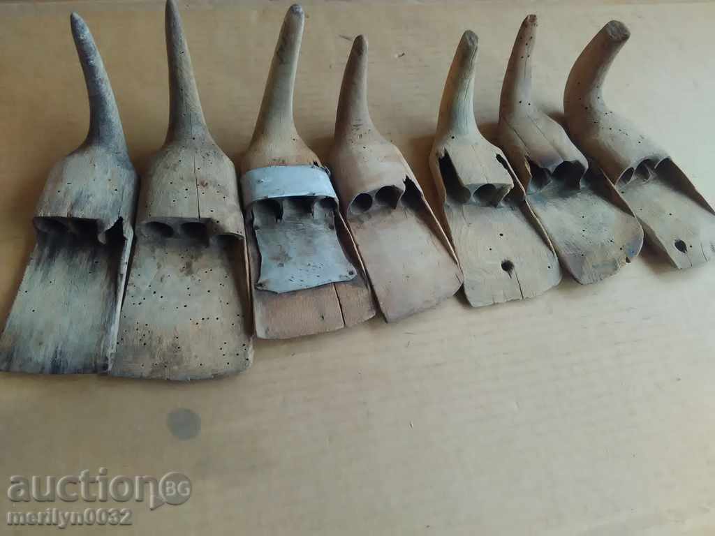 Lot 7 palmarkers palm tree wooden sickle - 6 Lot 7 palmarkers palm tree wooden sickle - 6