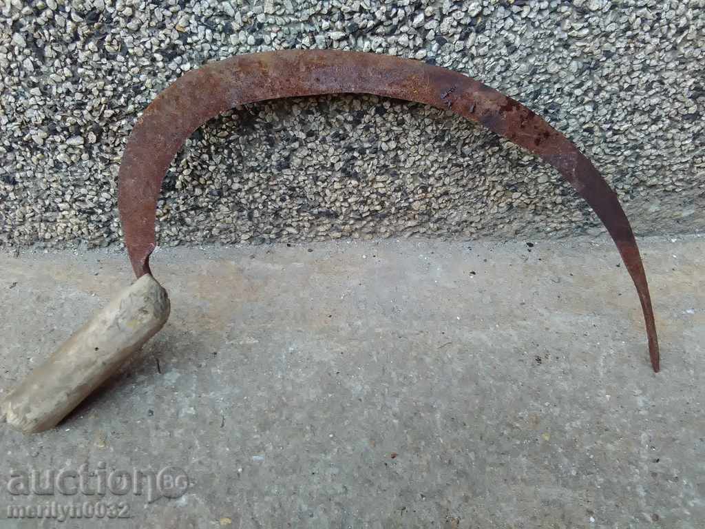 Old sickle, blade, wrought iron with price 32.00 BGN | € 16.36 Old sickle, blade, wrought iron with price 32.00 BGN | € 16.36