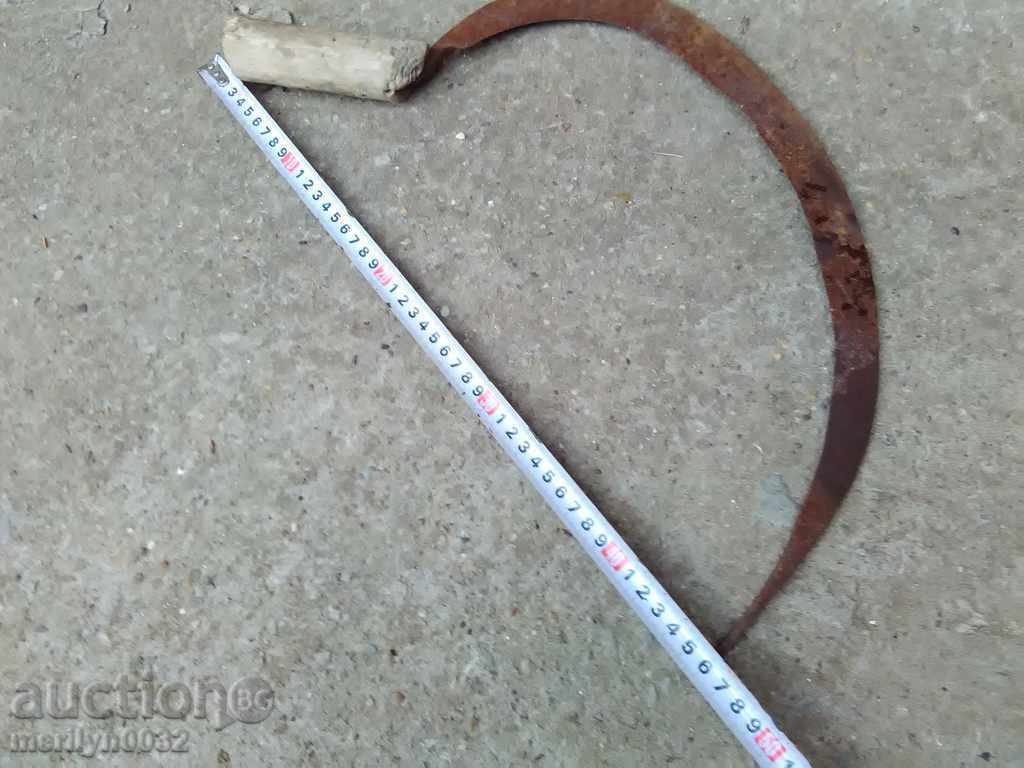 Auction Old sickle, blade, wrought iron Auction Old sickle, blade, wrought iron