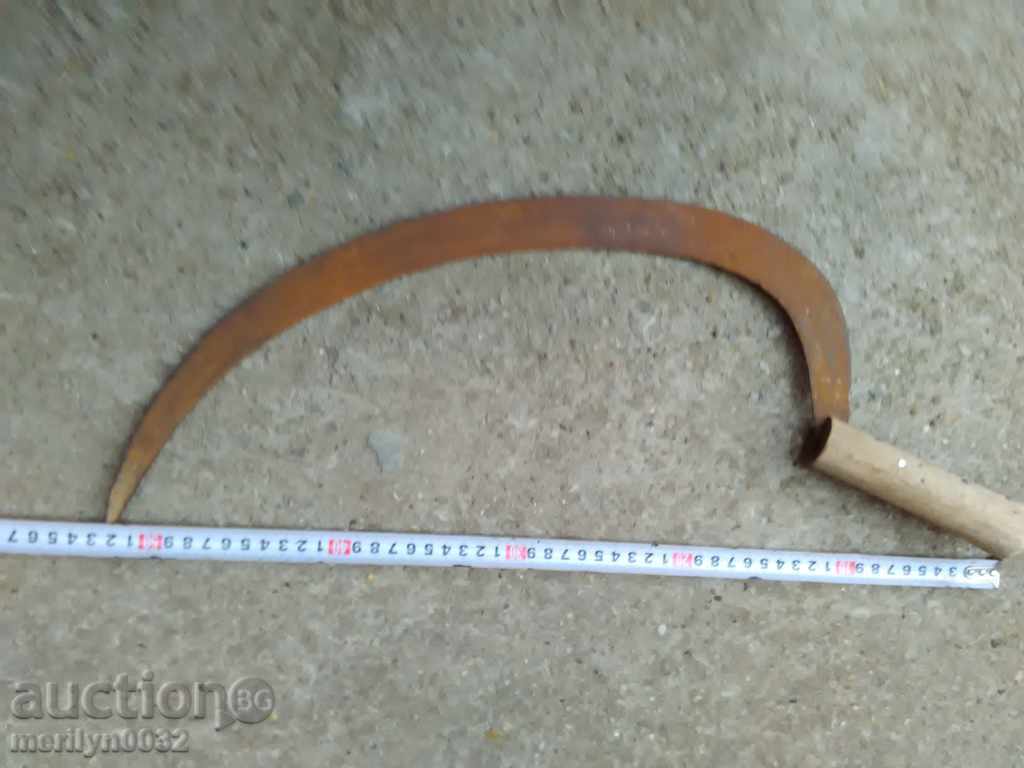 Auction Old sickle, blade, wrought iron Auction Old sickle, blade, wrought iron