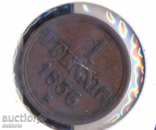 Brunswick-Wolffenbuttel 1 pfennig 1856c, circulation 514 thousand with price 35.00 BGN | € 17.90 Brunswick-Wolffenbuttel 1 pfennig 1856c, circulation 514 thousand with price 35.00 BGN | € 17.90