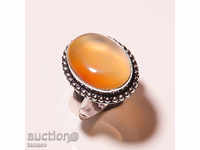Ring, natural agate, Size 62