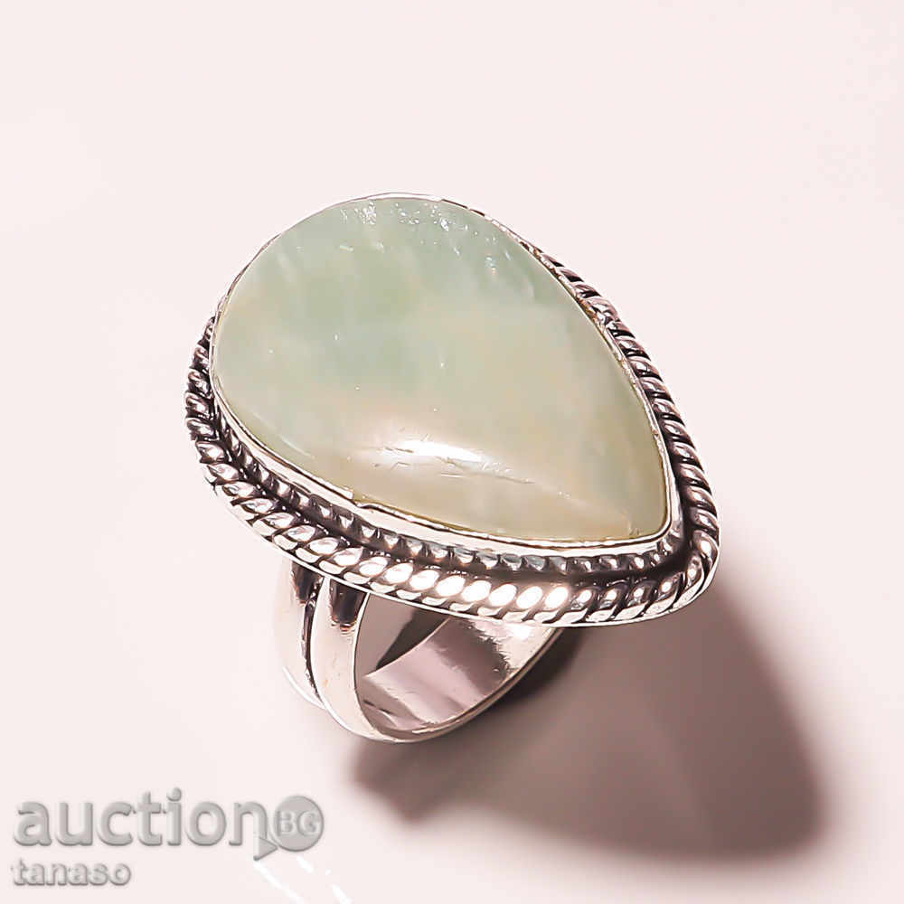 ART RING WITH AMAZONITE Size 55