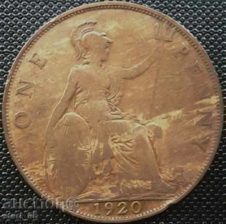 1 penny 1920 - Great Britain