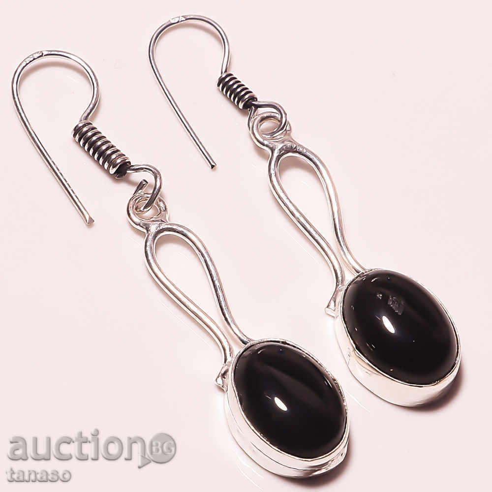 Cercei Art cu onix negru, argintiu Cercei Art cu onix negru, argintiu