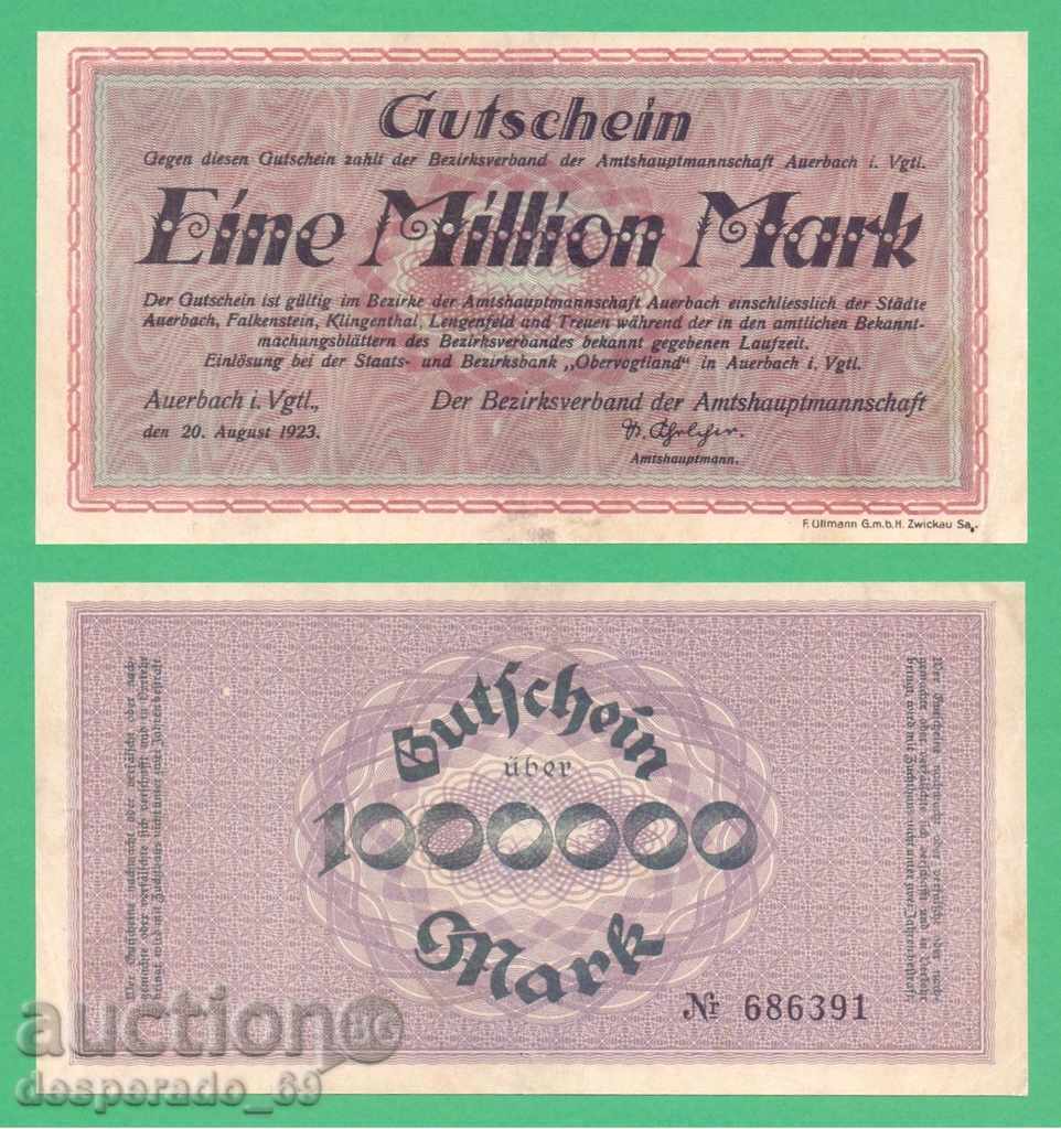 (¯` '• .¸GERMANIYA (Auerbach) 1 un milion de mărci anul 1923. •' '°)