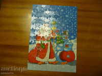 Puzzle 100 parts Santa Claus Mraz Snowman Elka HNG Snow