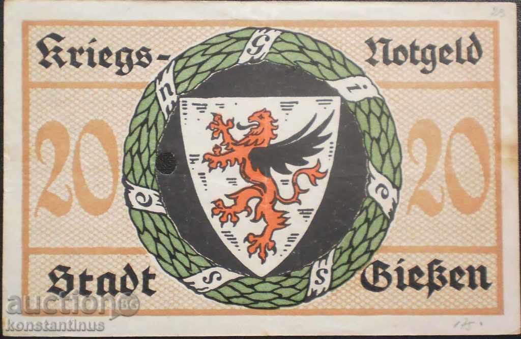 Germania 20 martie 1918 VF Rare cu preț € 5.11 | 9.99 BGN Germania 20 martie 1918 VF Rare cu preț € 5.11 | 9.99 BGN
