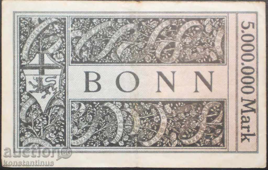 Germania 5.000.000 Mark 1923 VF Rare cu preț € 4.09 | 8.00 BGN Germania 5.000.000 Mark 1923 VF Rare cu preț € 4.09 | 8.00 BGN