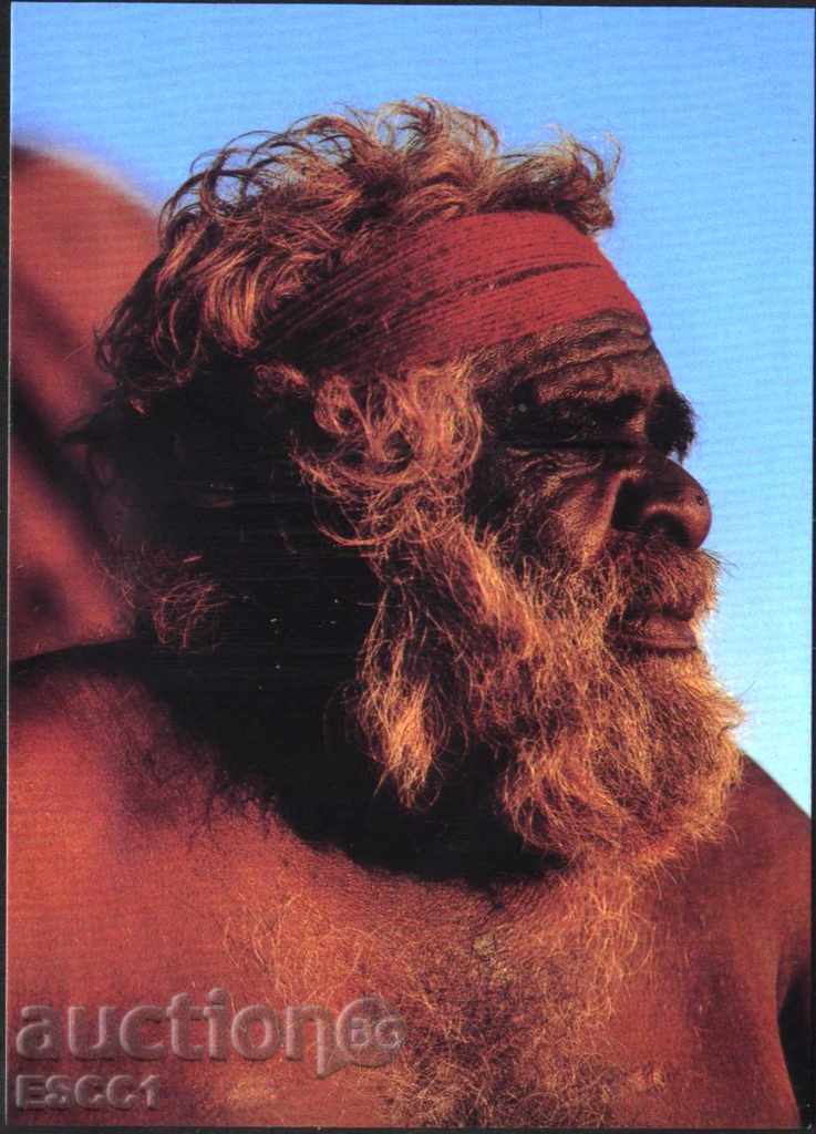 Postcard Elder of a tribe from Australia