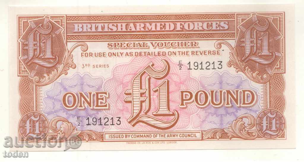 ++ Marea Britanie-1 Pound-1956-P-M29-Papier ++