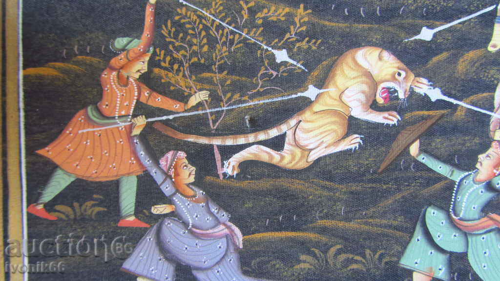 hand-made old silk painting IS NOT PRINTED - 6 hand-made old silk painting IS NOT PRINTED - 6