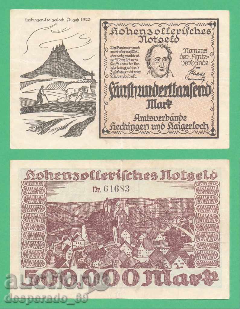(¯`'•.¸GERMANIA (Hechingen) 500 000 mărci 1923¸.•'´¯) (¯`'•.¸GERMANIA (Hechingen) 500 000 mărci 1923¸.•'´¯)