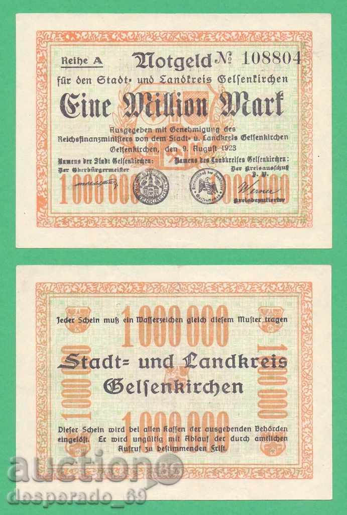 ( ` '• .¸GERMANIYA (Gelsenkirchen) 1 εκατομμύριο σήματα 1923. •' '¯)