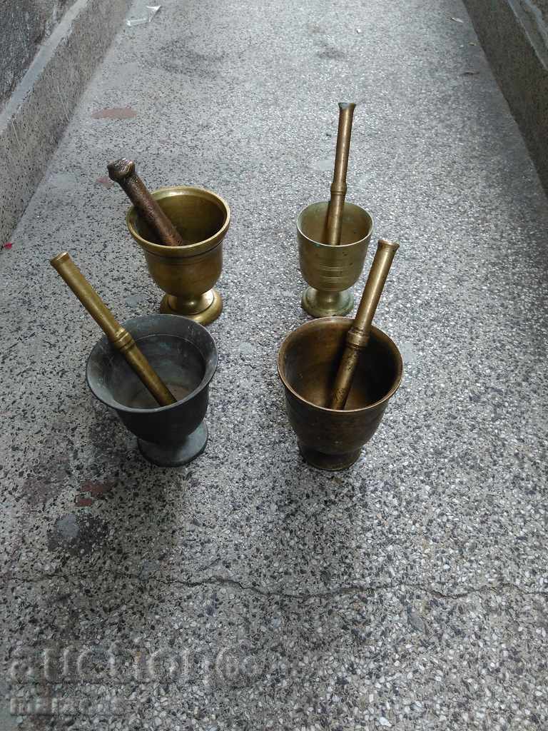 Brass mortars 4 pcs with price 100.00 BGN | € 51.13