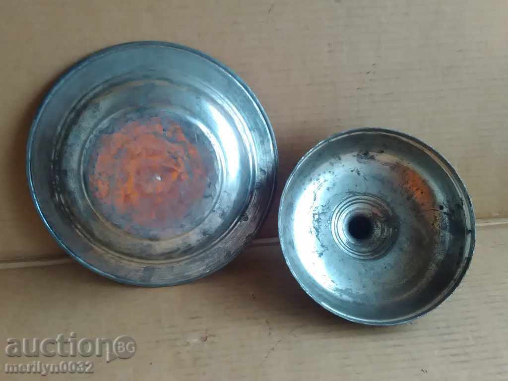 Οθωμανικό καζάνι με κασσίτερο με χαρακτικά και καπάκι χάλκινο χάλκινο σκεύος - 5