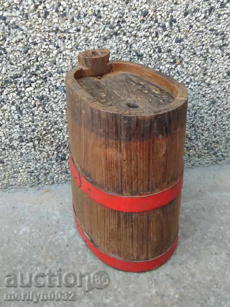 Old bucket, flask, barrel, crank, wooden - 5 Old bucket, flask, barrel, crank, wooden - 5