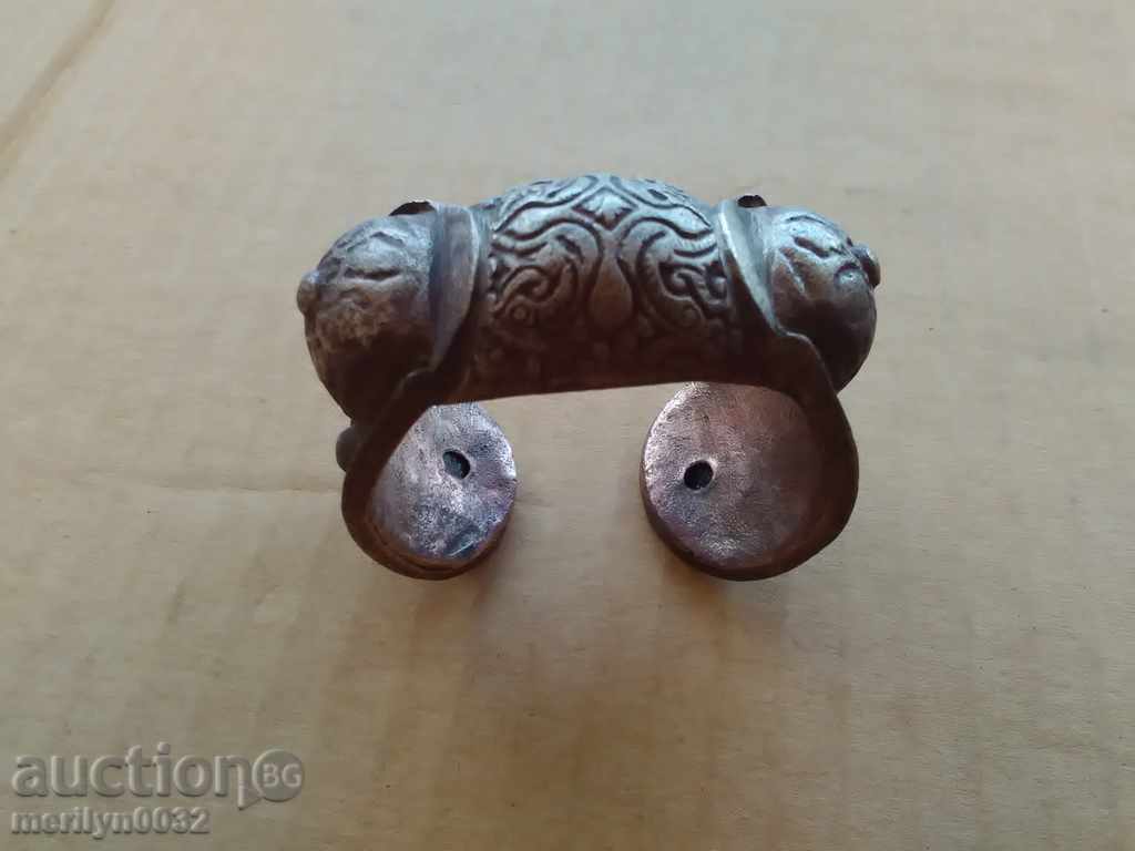 Renaissance wedding silver bracelet slingshot, Sachan jewelry - 5