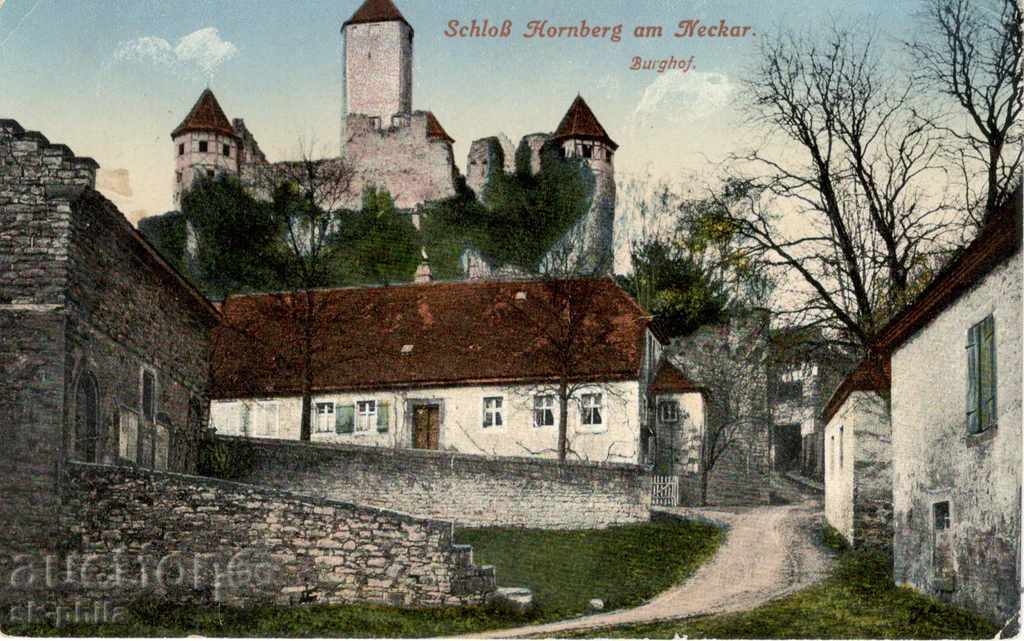 Old postcard - Burghof, Germany - castle