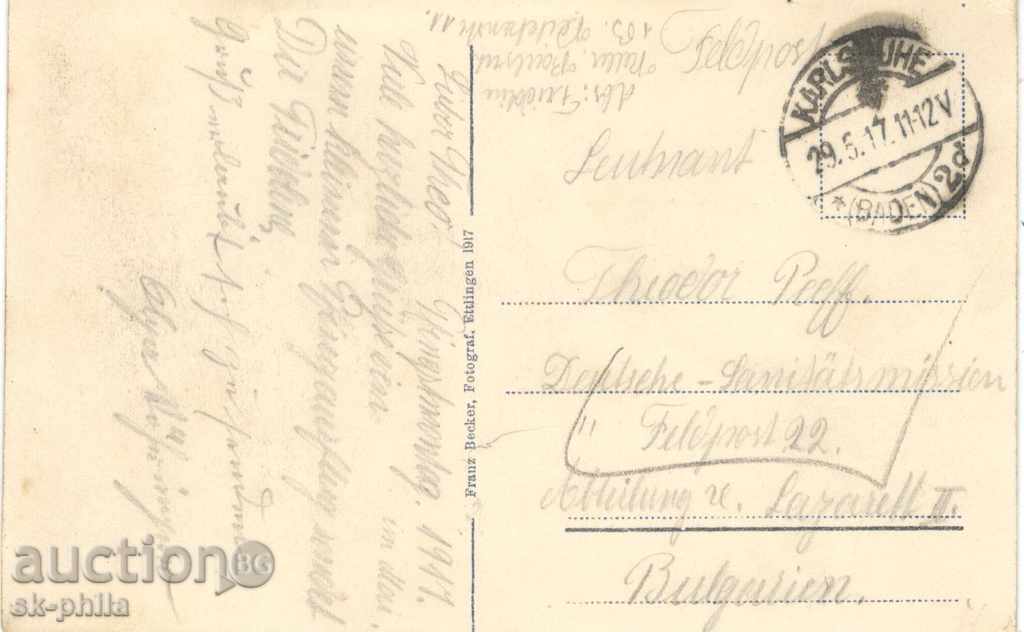 Old postcard - Etlingen, Germany - restaurant with price 2.50 BGN | € 1.28