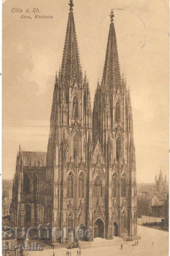 Vechea carte poștală - Köln, Germania - Catedrala