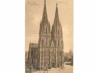 Стара пощенска картичка - Кьолн, Германия - катедралата