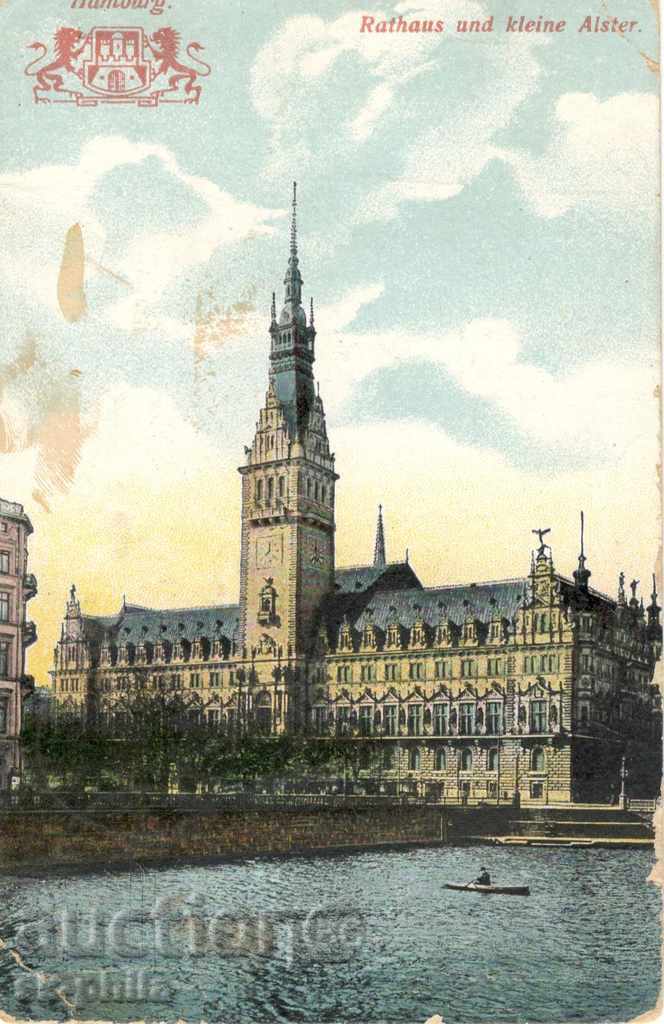Παλιά μετά kartichka- Hamburg City Hall