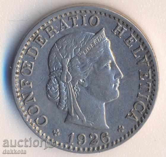 Швейцария 20 рапена 1926 година с цена 3.80 лв. | € 1.94