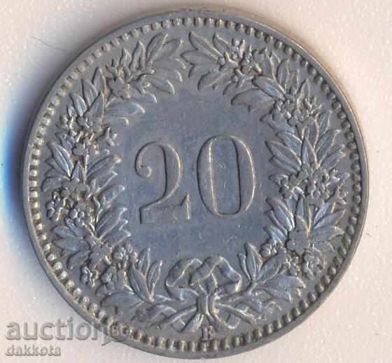 Швейцария 20 рапена 1926 година