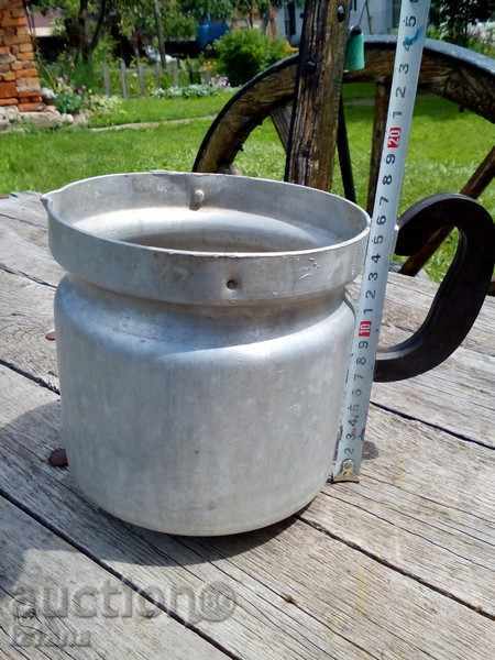 Old aluminum jug, jug