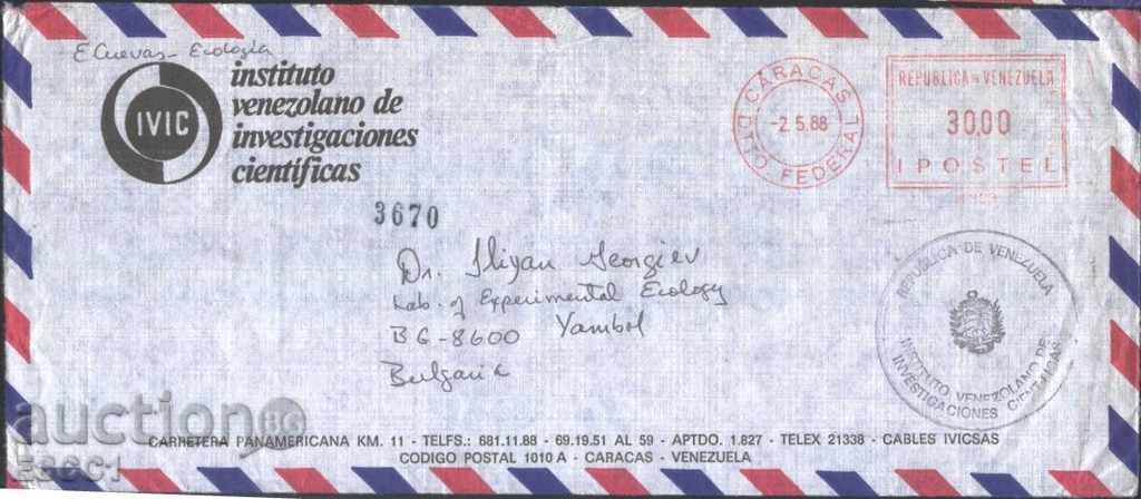 Traveled envelope - only face 1988 from Venice