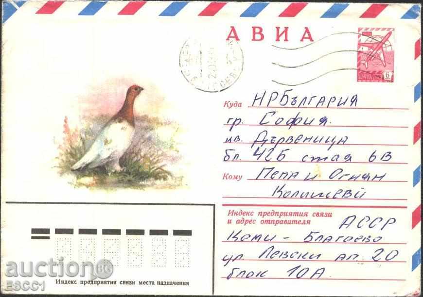 Пътувал  плик   Фауна Птица 1981  от СССР