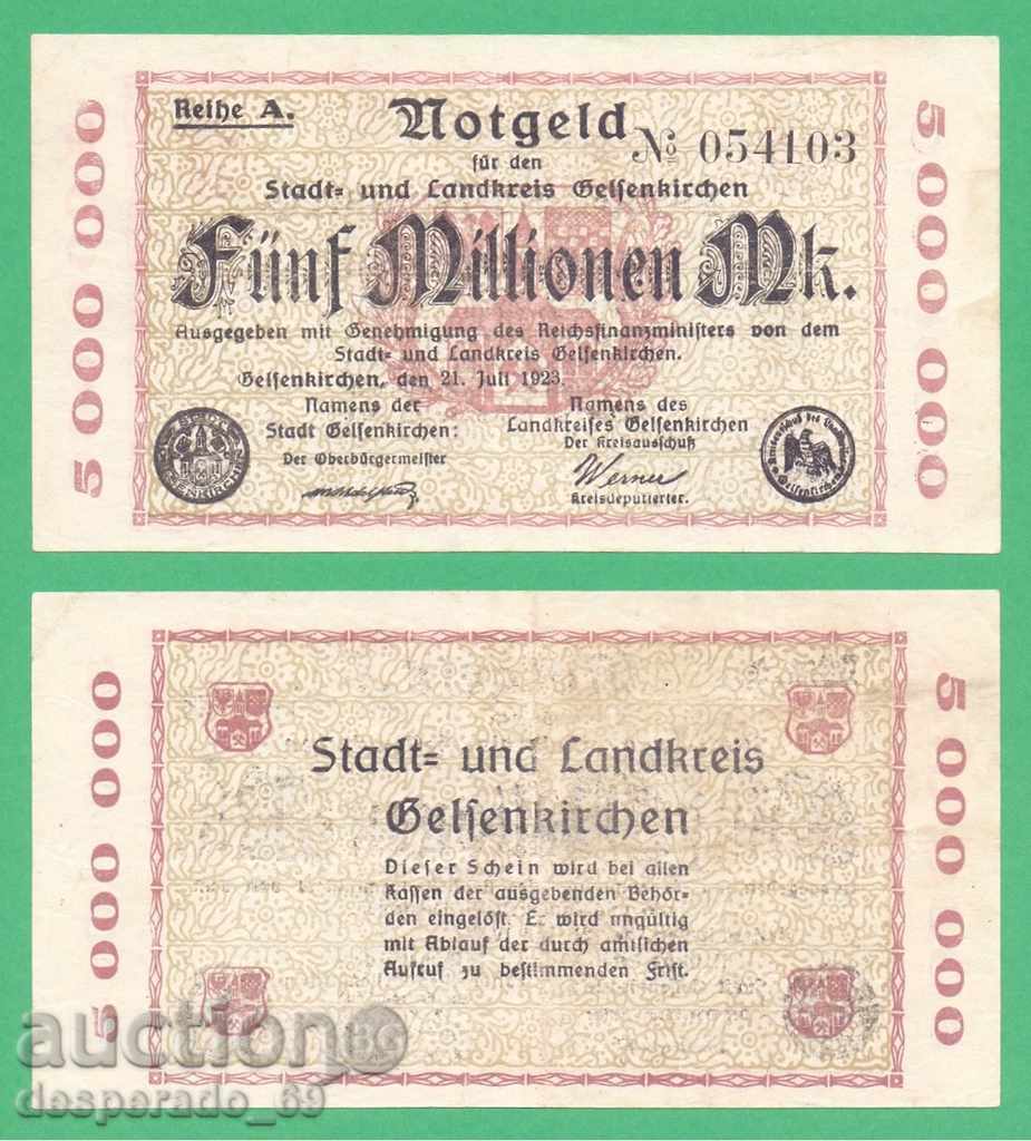 ( ` '• .¸GERMANIYA (Gelsenkirchen) 5 εκατομμύρια σήματα το 1923. •' '¯)