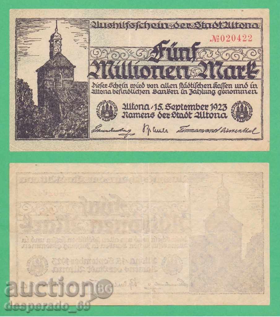 (Altona) 5 million marks 1923. • "¯)