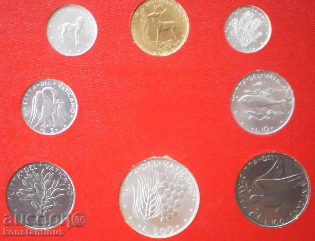 Setul de argint Vatican Limited 1972 PROOF UNC - 6 Setul de argint Vatican Limited 1972 PROOF UNC - 6