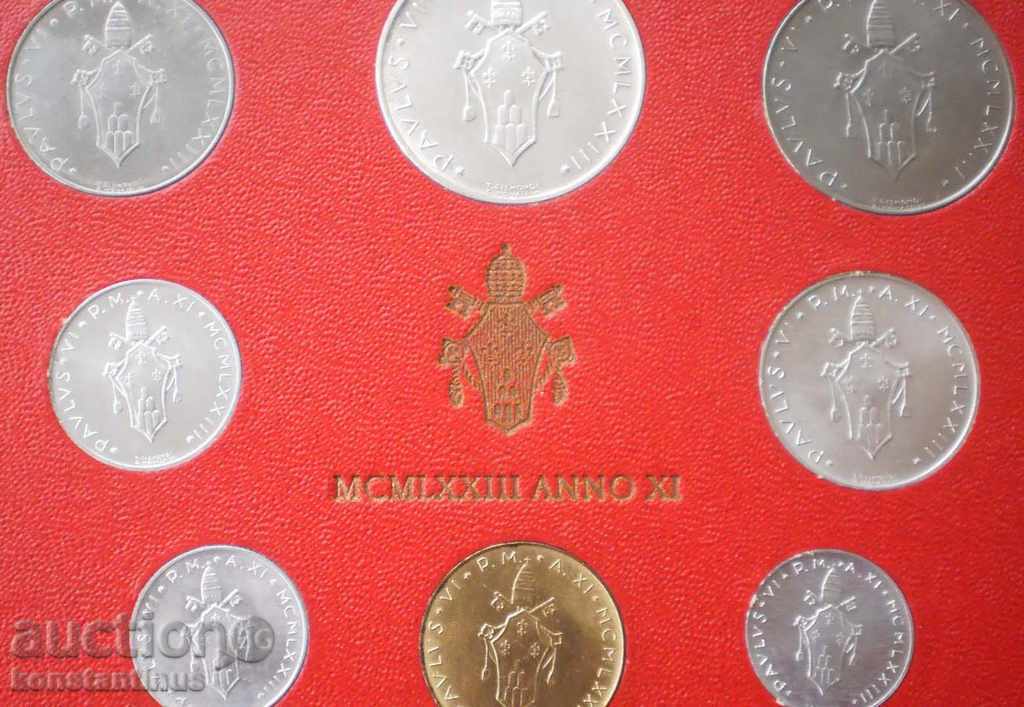 Setul de argint Vatican Limited 1973 PROOF UNC - 5