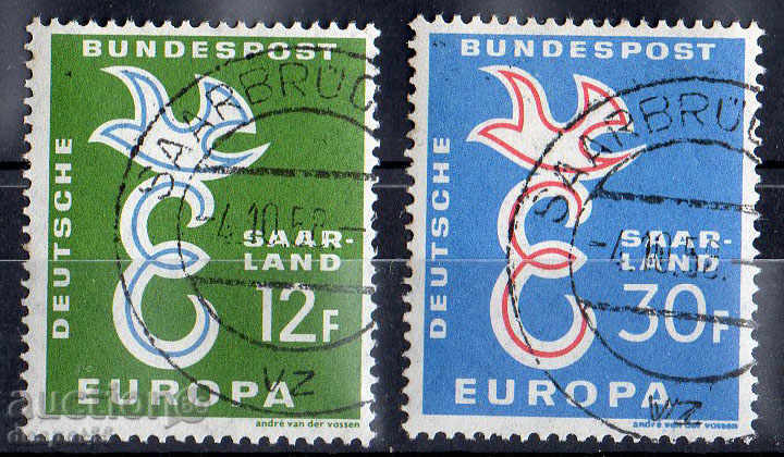 1958 Germania-Saarland. Europa.