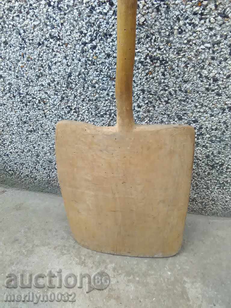 Veche lopată din lemn, lopățică, ustensilă din lemn pentru cuptor - 5