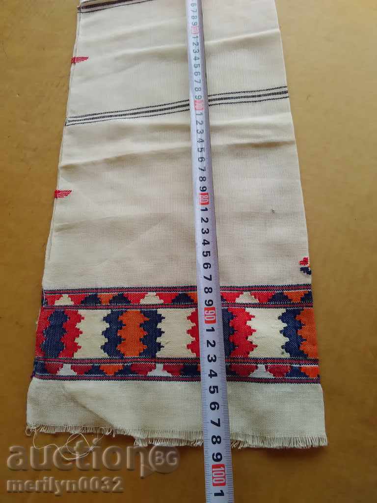 Vechi țesute manual pânză broderie lizieră - 5