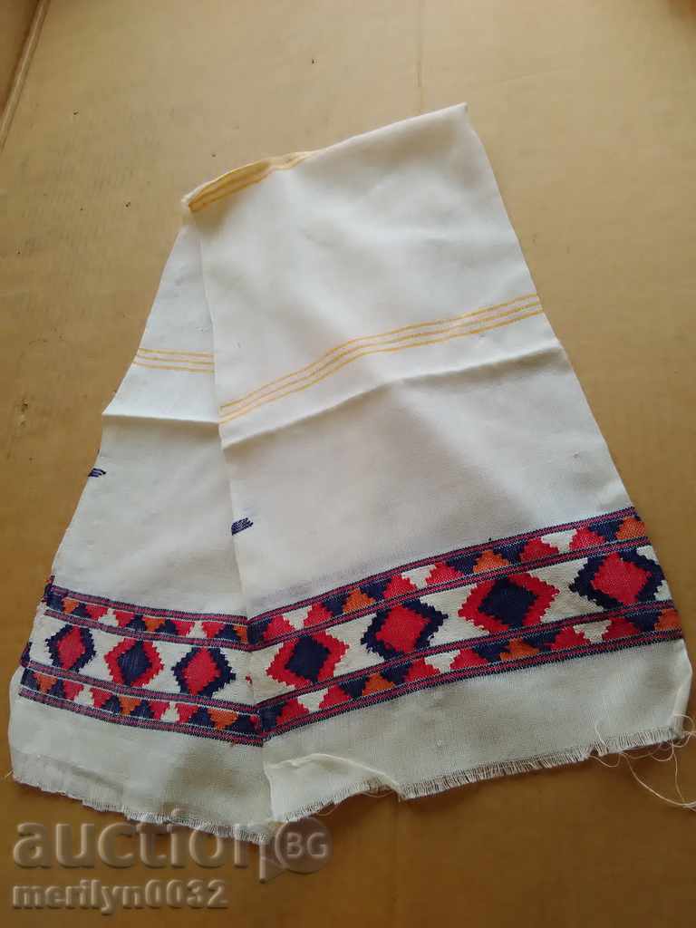 Vechi țesute manual pânză broderie lizieră - 7