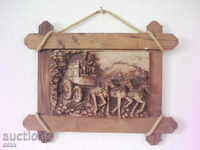 Old wall panel - embossed