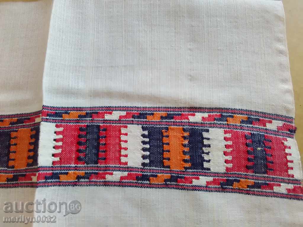 Licitație Vechi țesute manual pânză broderie lizieră