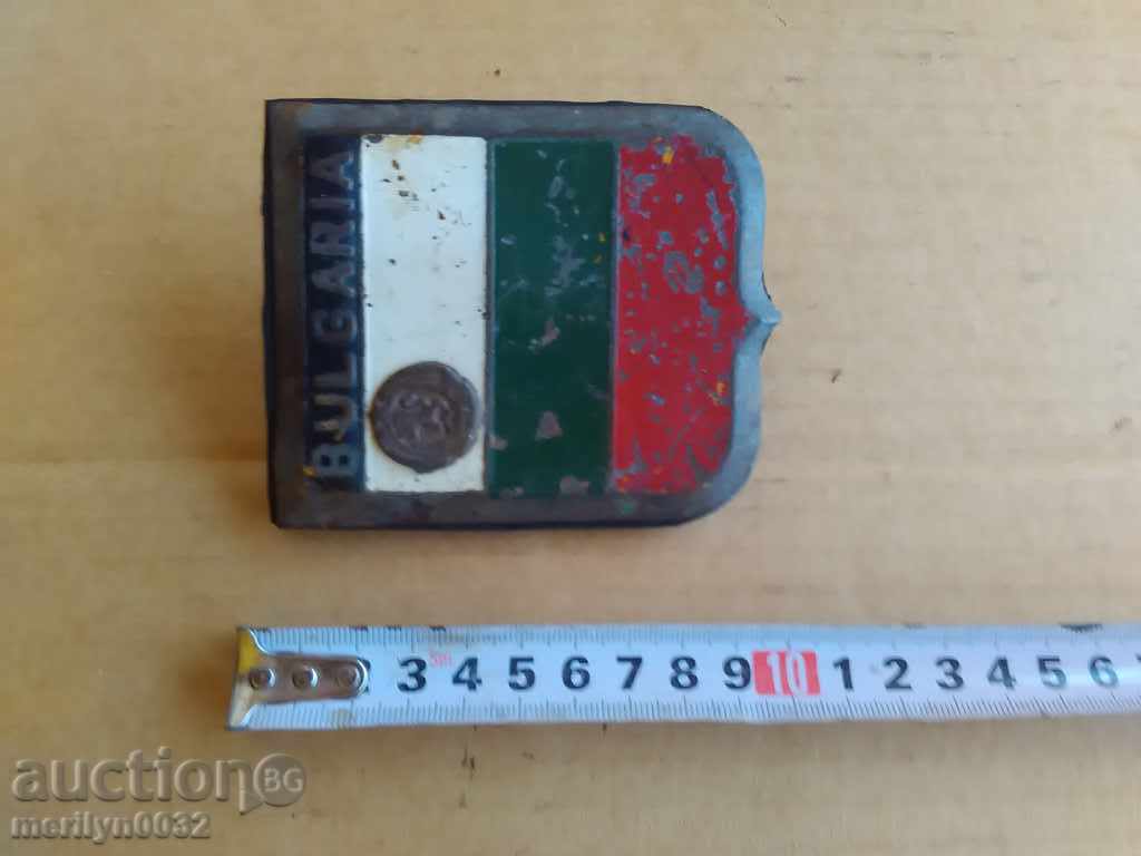 Brass plate of government car, flag, coat of arms - 5