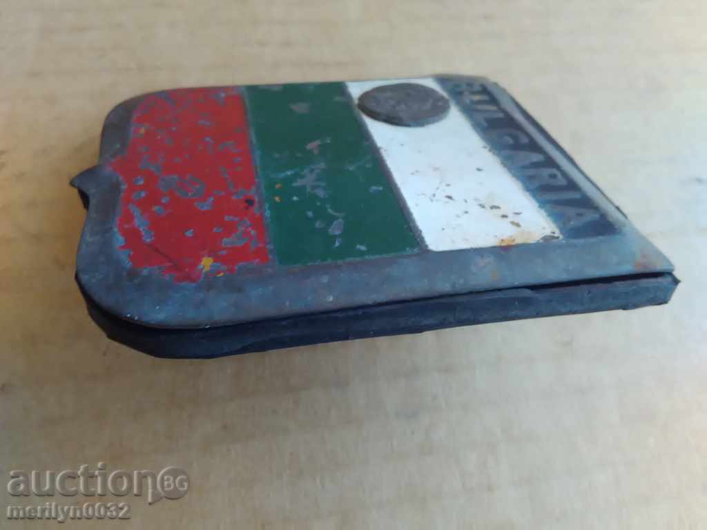 Brass plate of government car, flag, coat of arms - 7