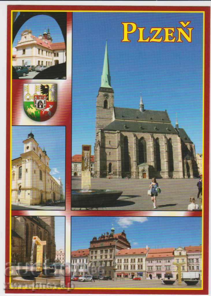 Postcard Pilsen Czech Republic II + Bonus