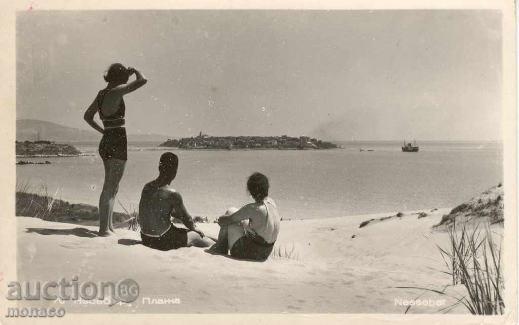 Old postcard - Nessebar, Beach
