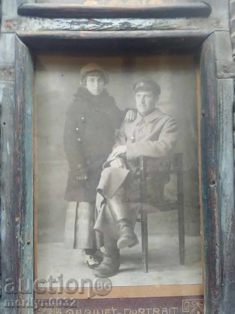 Framed photos shepherd wood carving 20th in photo UNIQUE - 6 Framed photos shepherd wood carving 20th in photo UNIQUE - 6