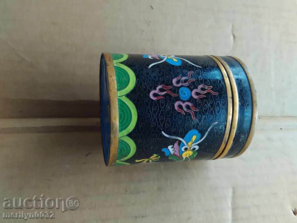 Old box for jewelry brass enamel box in the 20th century - 5 Old box for jewelry brass enamel box in the 20th century - 5