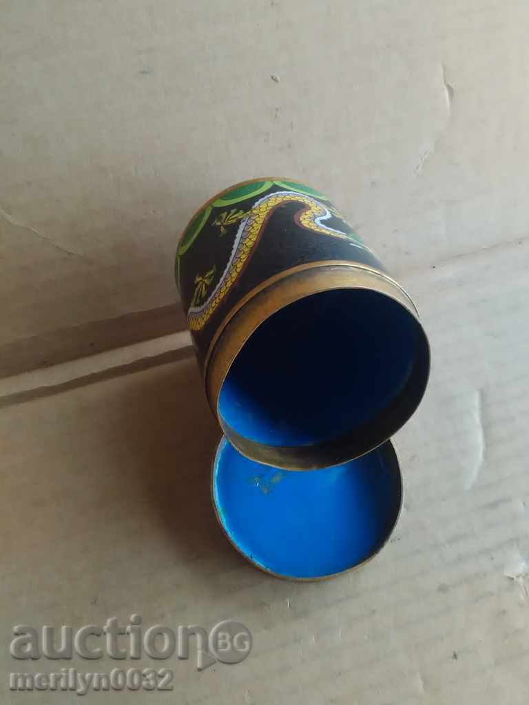 Old box for jewelry brass enamel box in the 20th century - 6 Old box for jewelry brass enamel box in the 20th century - 6